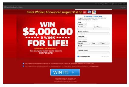 consumers clearing house sweepstakes|Publishers Clearing House to Pay Consumers .
